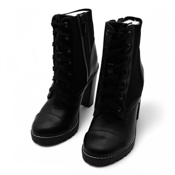 Pilas Womens Faux Leather Lace-up Booties - Picture 2 of 7